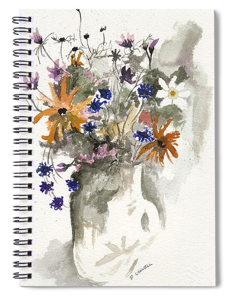 Flower Spiral Notebook featuring the painting Flower study fifteen by Darren Cannell