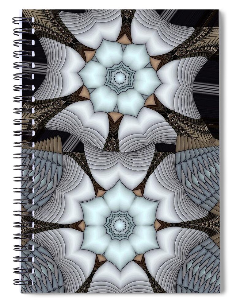 Montage Spiral Notebook featuring the digital art Flowering by Ronald Bissett