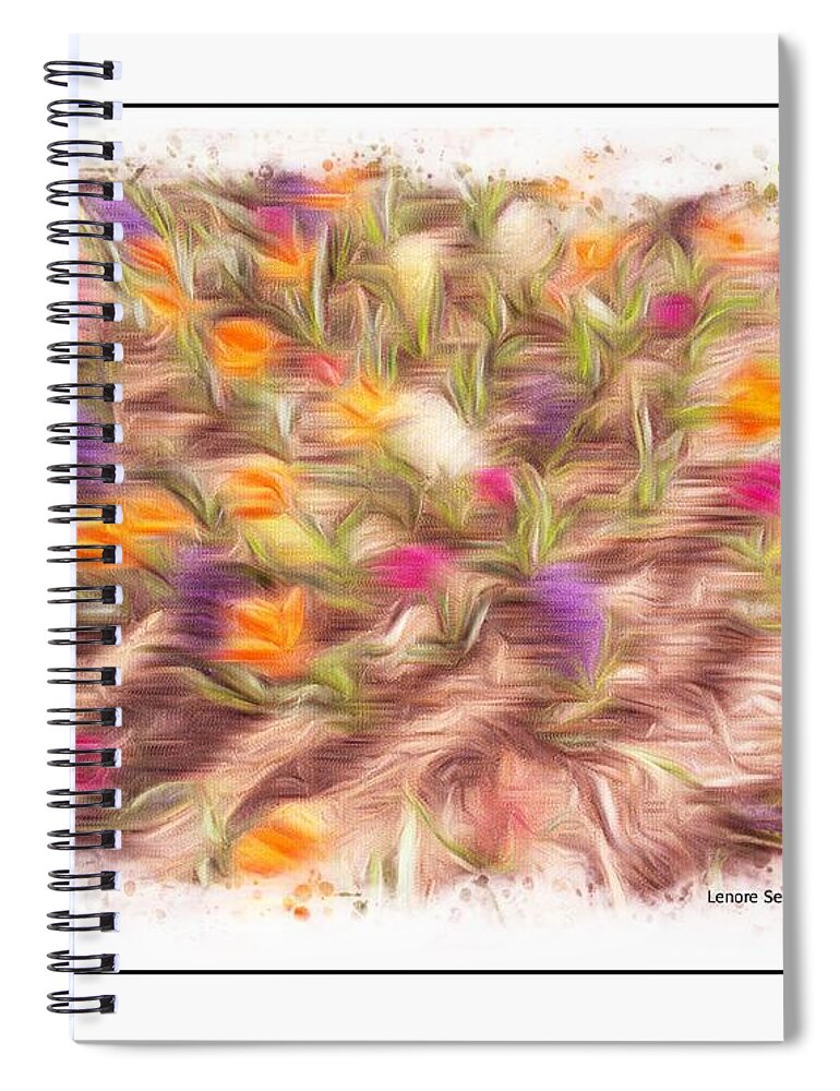 Expressive Spiral Notebook featuring the photograph Flowers at CSU by Lenore Senior