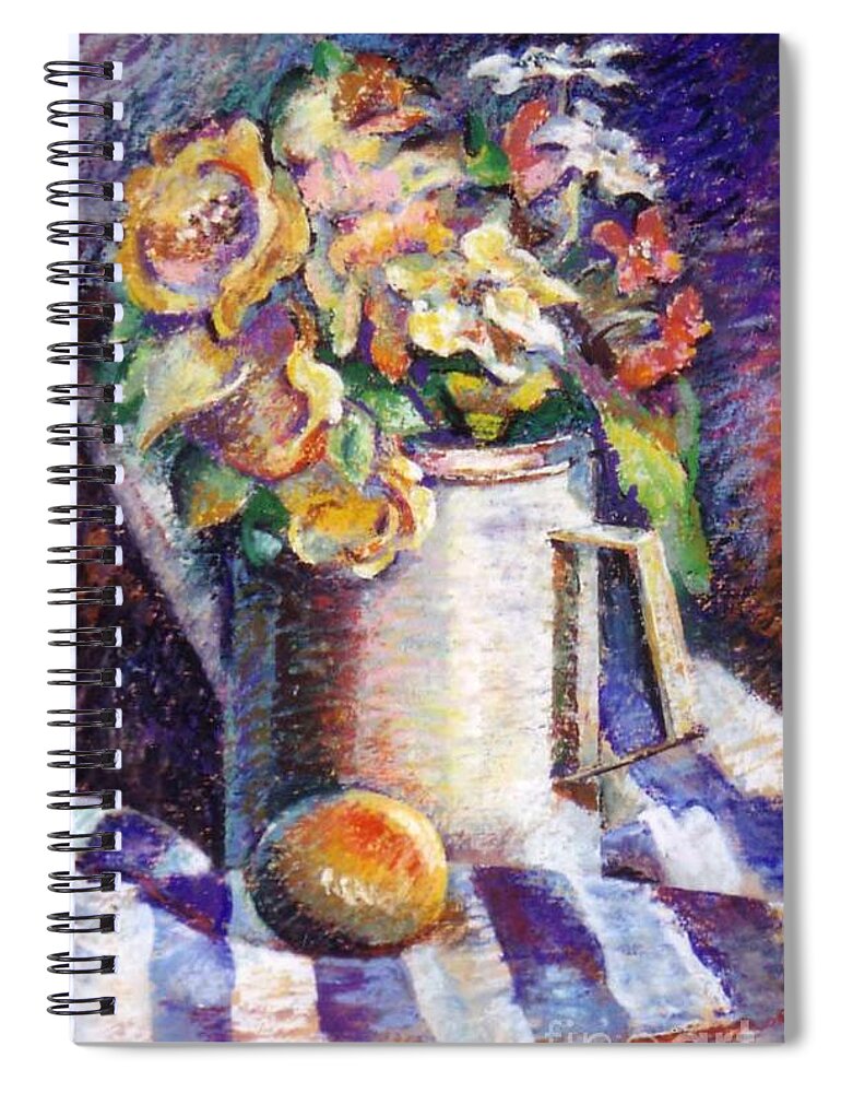 Flowers Spiral Notebook featuring the painting Flowers by Stan Esson