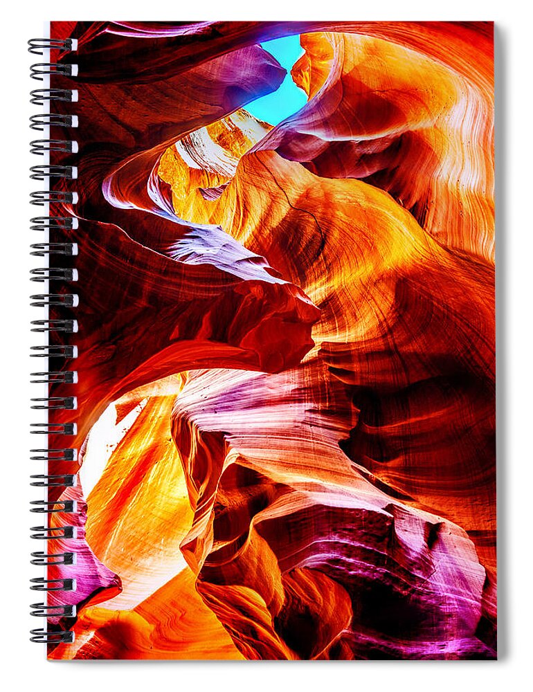 Upper Antelope Canyon Photos Spiral Notebook featuring the photograph Flowing by Az Jackson