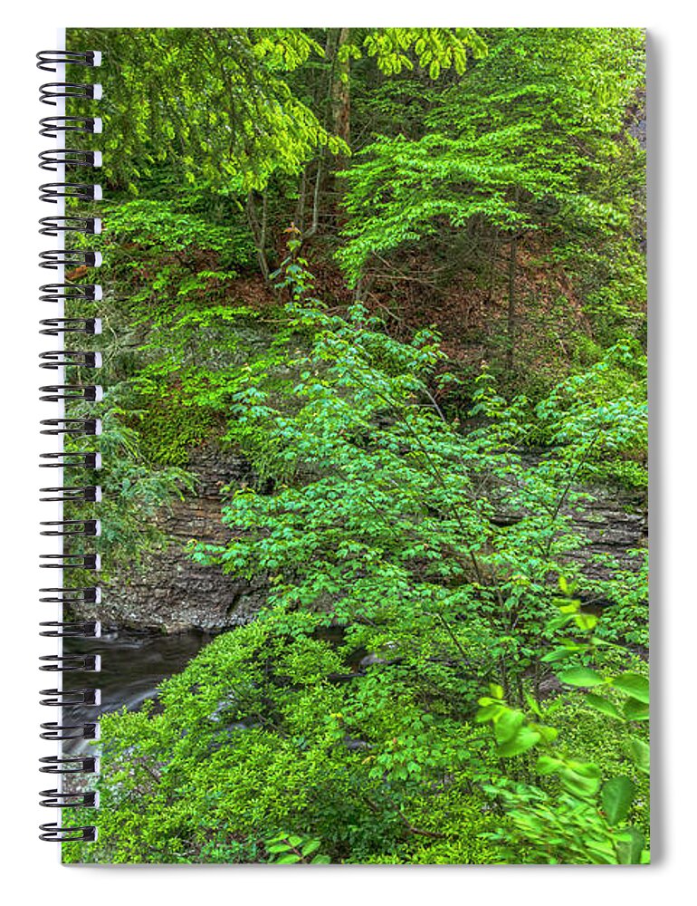 Waterfalls Spiral Notebook featuring the photograph Flowing Lines by Angelo Marcialis