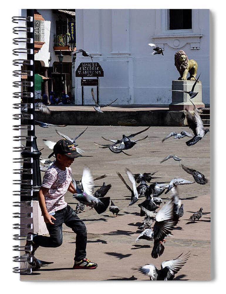 Innocence Spiral Notebook featuring the photograph Fly Birdies Fly by Nicole Lloyd