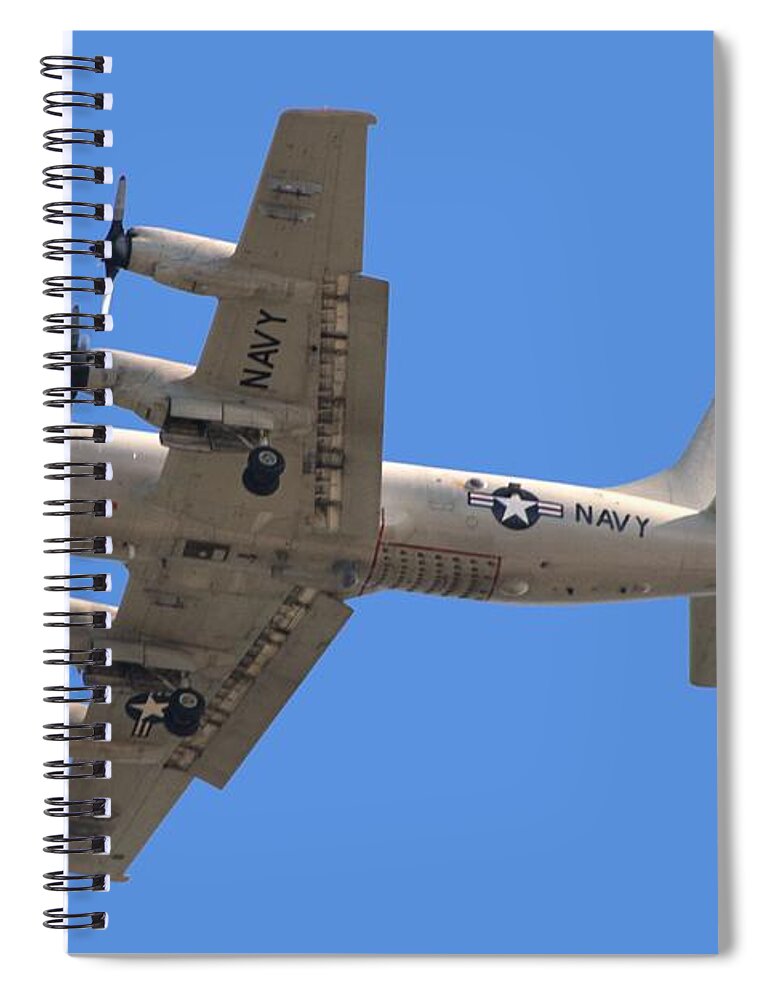 Sky Spiral Notebook featuring the photograph Fly Navy T-Shirt by Bob Slitzan