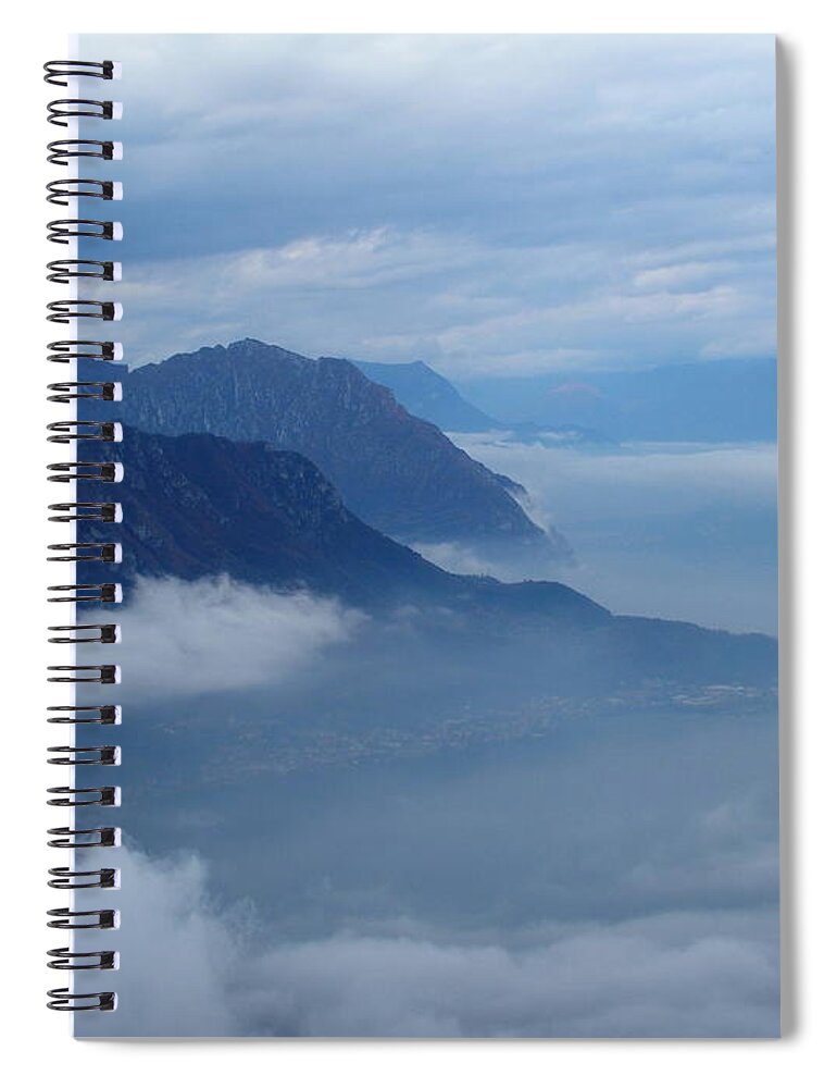 Fog Spiral Notebook featuring the photograph Fog and Clouds by Riccardo Mottola