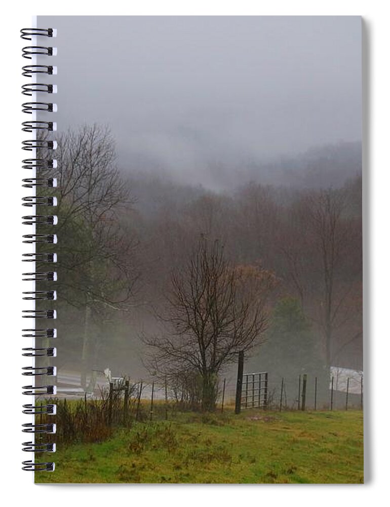 Fog Spiral Notebook featuring the photograph Foggy Day by Kathryn Meyer