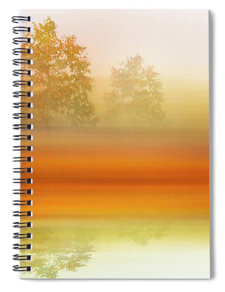 Andrews Spiral Notebook featuring the photograph Foggy Meadow Dreamscape by Debra and Dave Vanderlaan