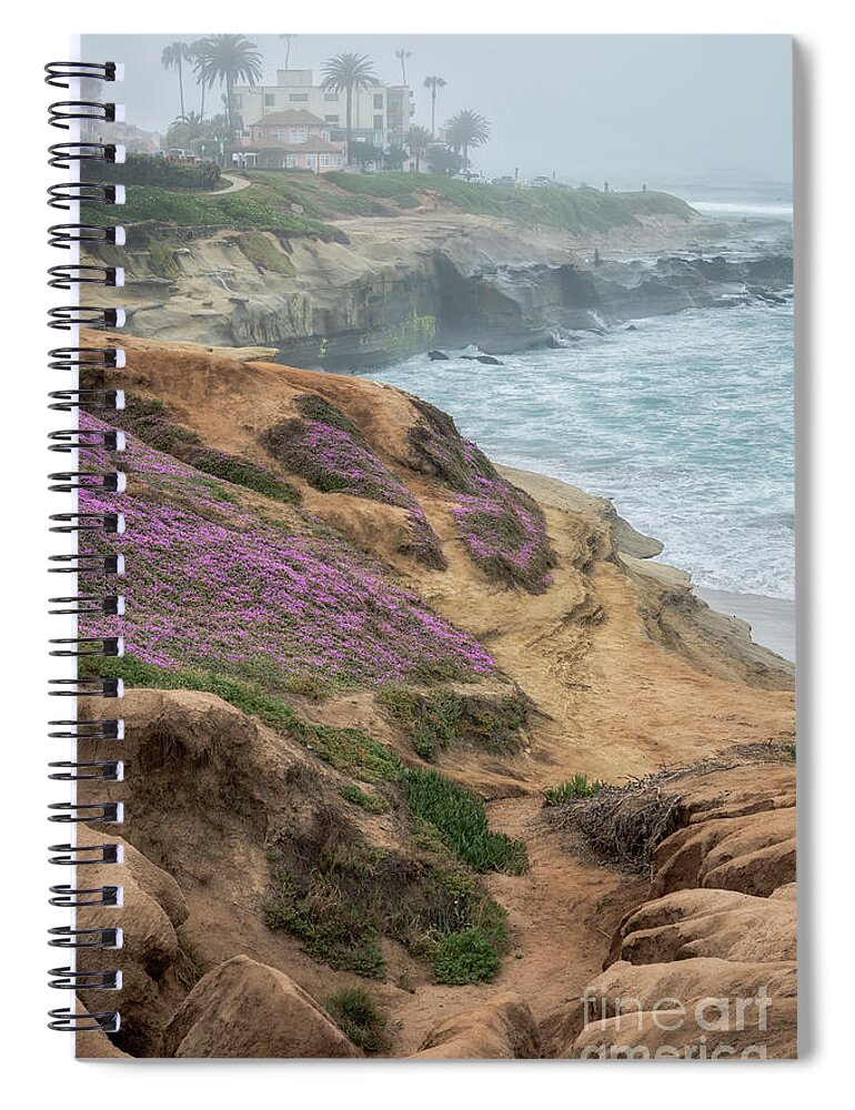 Beach Spiral Notebook featuring the photograph Foggy Morning At Cuvier Park by Al Andersen