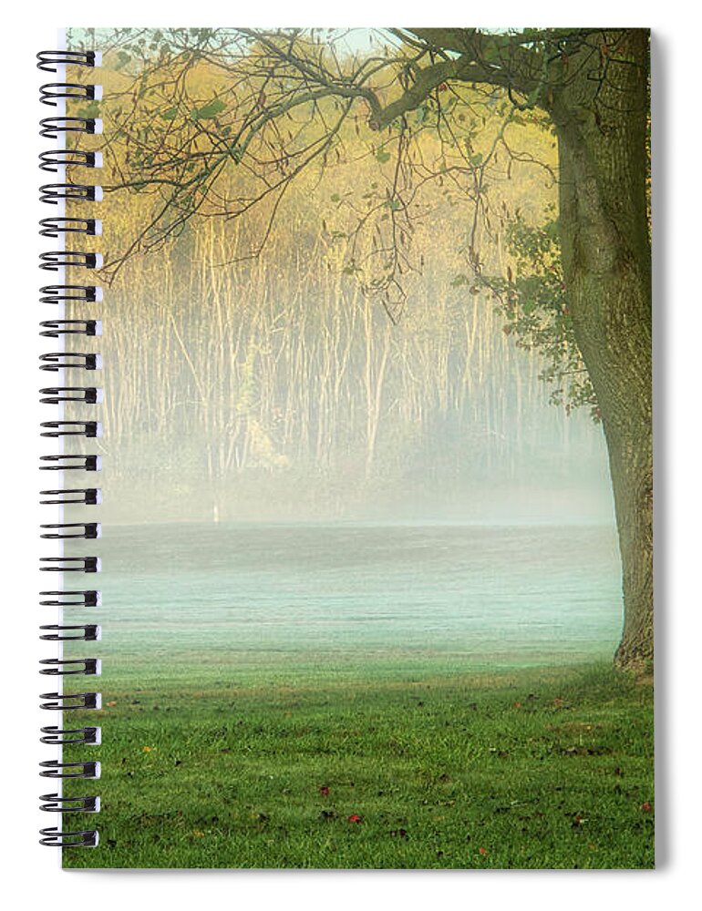 Landscape Spiral Notebook featuring the photograph Foggy Morning by Patrice Zinck