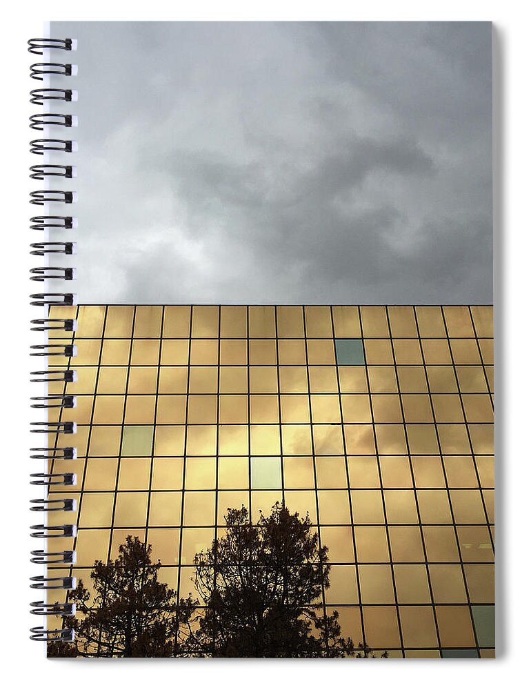 Architecture Spiral Notebook featuring the photograph Foil by Matt Cegelis