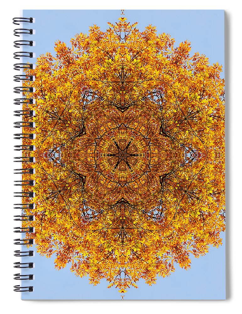Orange Spiral Notebook featuring the photograph Foliage Creations 18 by Lilia S
