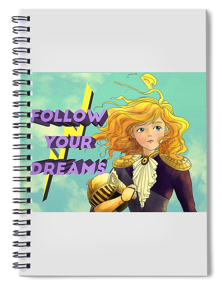 Hal Halli Spiral Notebook featuring the painting Follow your Dreams by Reynold Jay