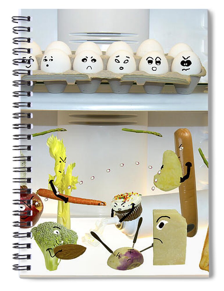 Health Spiral Notebook featuring the photograph Food Fight by Karen Foley