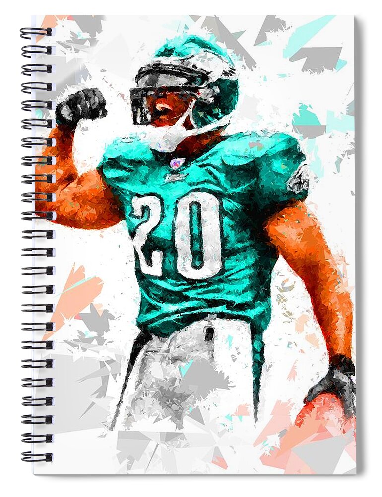 Football Spiral Notebook featuring the painting Football 115 by Movie Poster Prints