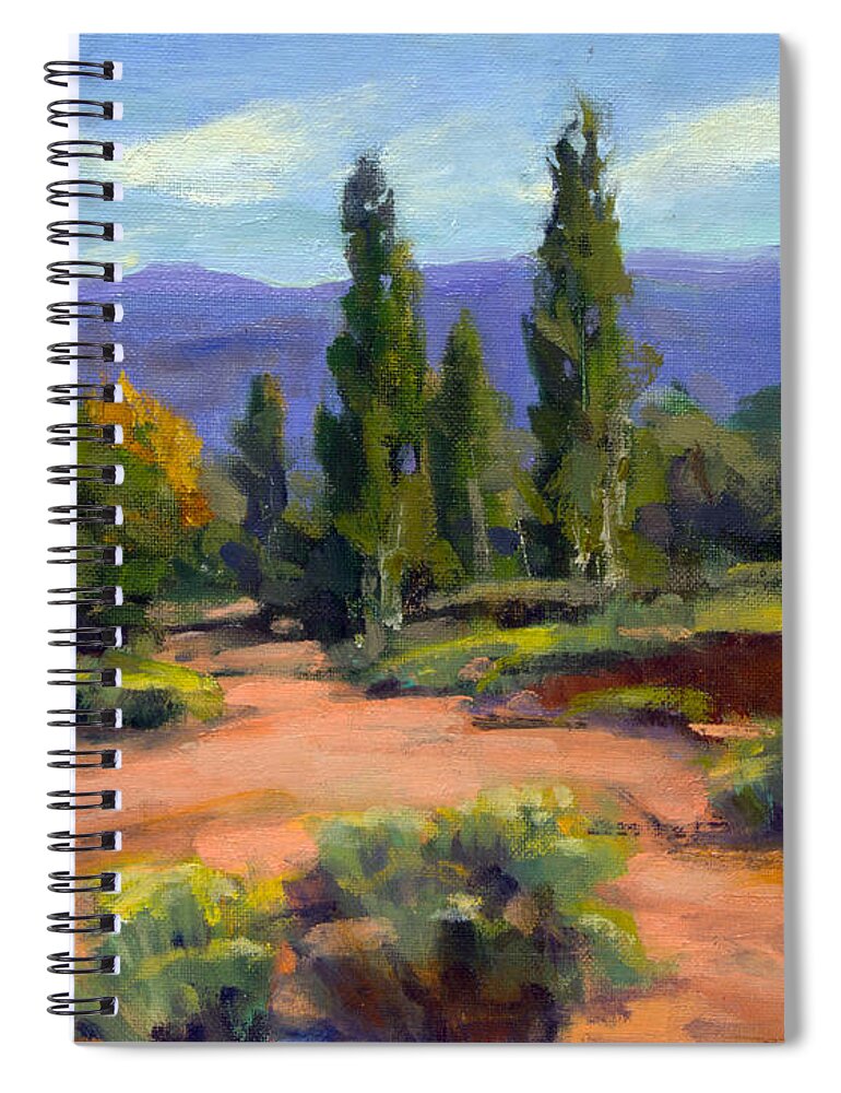 Landscape Spiral Notebook featuring the painting Ancient but Beautiful by Maria Hunt