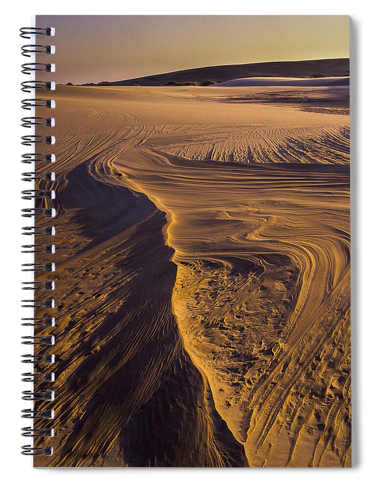 Dunes Spiral Notebook featuring the photograph Footprint of the Wind by Robert Potts