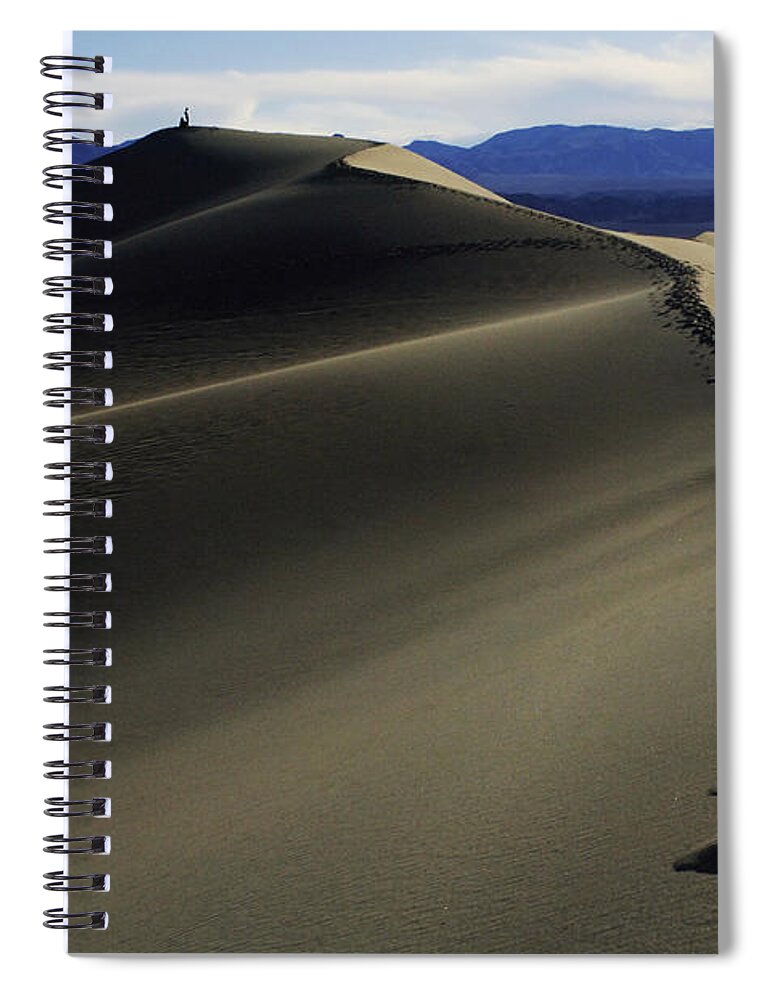Solitude Spiral Notebook featuring the photograph Footprints In The Sand by Bob Christopher