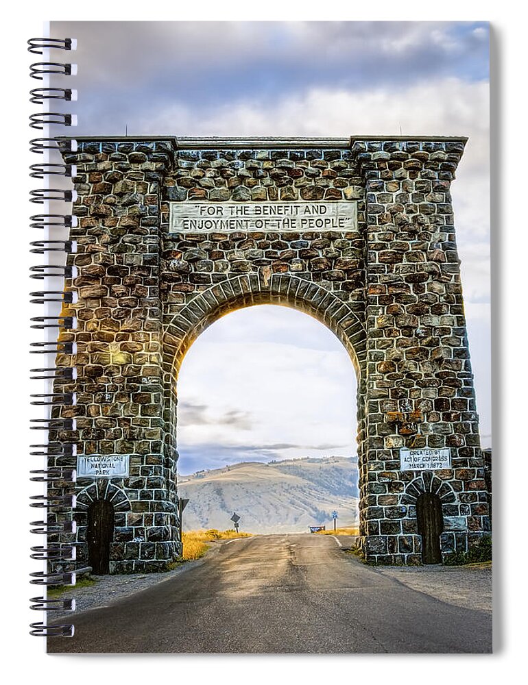 America Spiral Notebook featuring the photograph For the Benefit and Enjoyment of the People by Maria Coulson