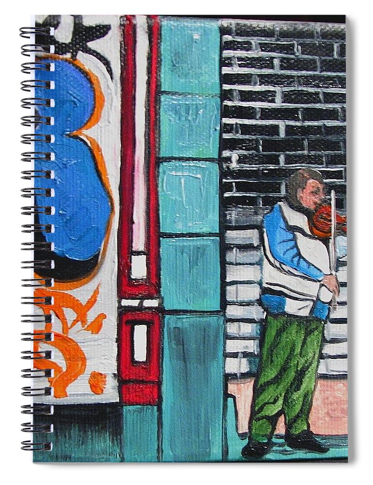 Gaffitti Art Spiral Notebook featuring the painting For the Love of Music by Patricia Arroyo