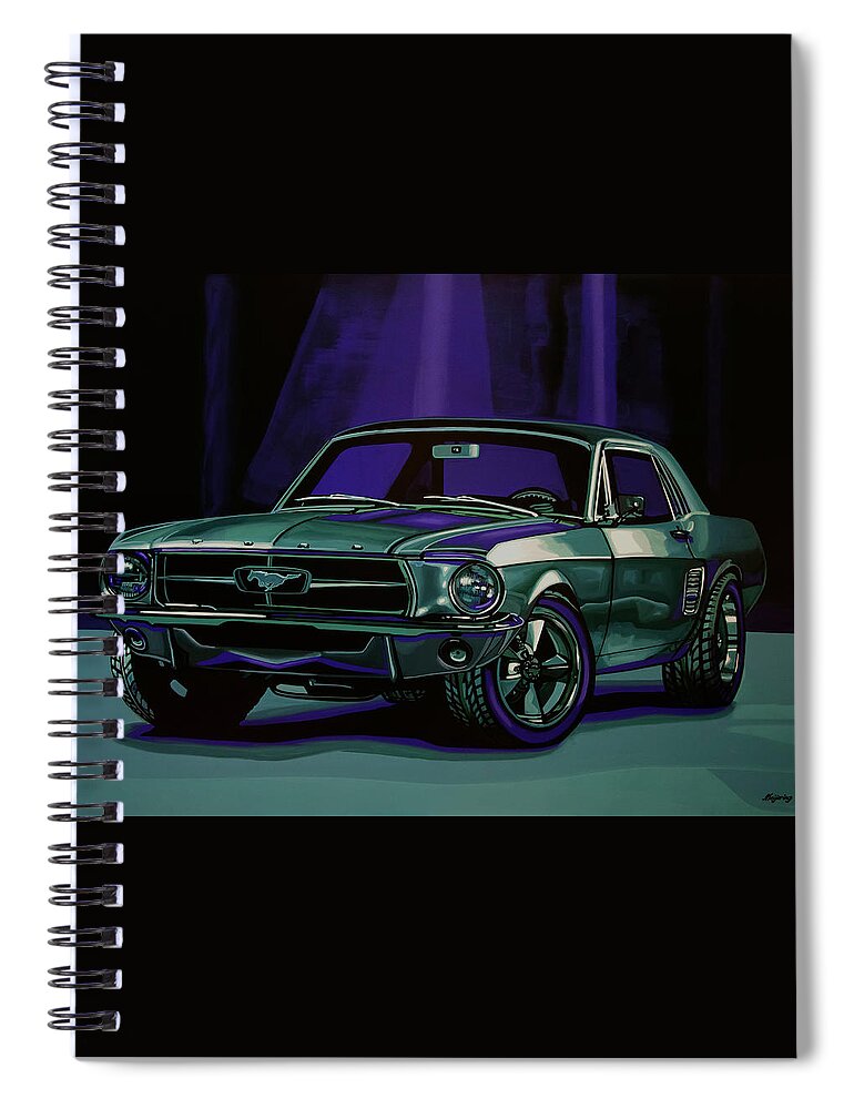 Ford Mustang Spiral Notebook featuring the painting Ford Mustang 1967 Painting by Paul Meijering
