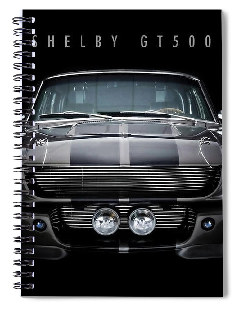 Ford Spiral Notebook featuring the digital art Ford Shelby GT500 by Airpower Art