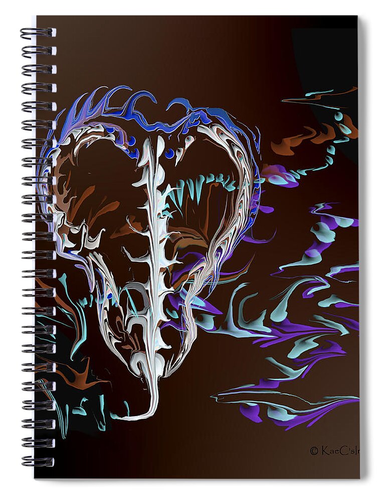 Digital Painting Spiral Notebook featuring the digital art Foreign Object Invasion by Kae Cheatham