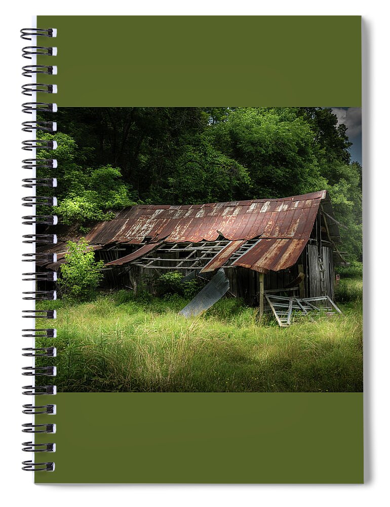 Barn Spiral Notebook featuring the photograph Forest Barn by Marvin Spates