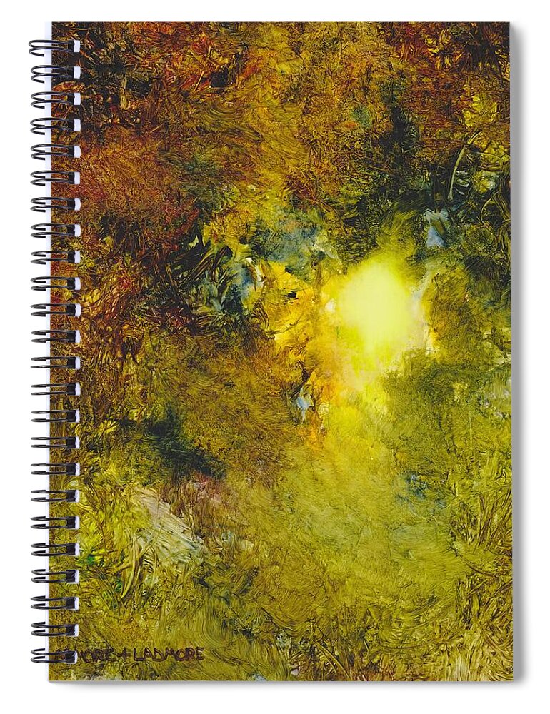 Forest Spiral Notebook featuring the painting Forest Light 65 by David Ladmore