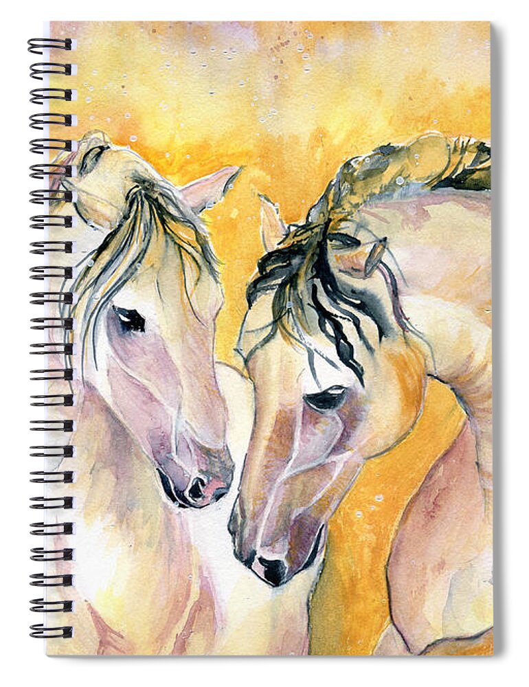 Forever Friend Spiral Notebook featuring the painting Forever Friend by Melly Terpening