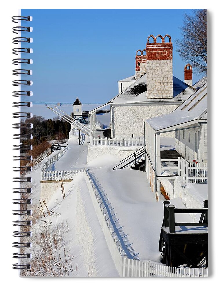 Mackinac Island Spiral Notebook featuring the photograph Fort Mackinac Profile by Keith Stokes