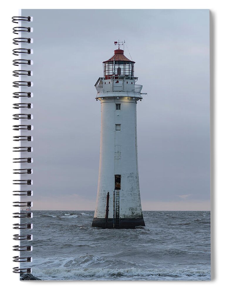 Beach Spiral Notebook featuring the photograph Fort Perch Lighthouse by Spikey Mouse Photography