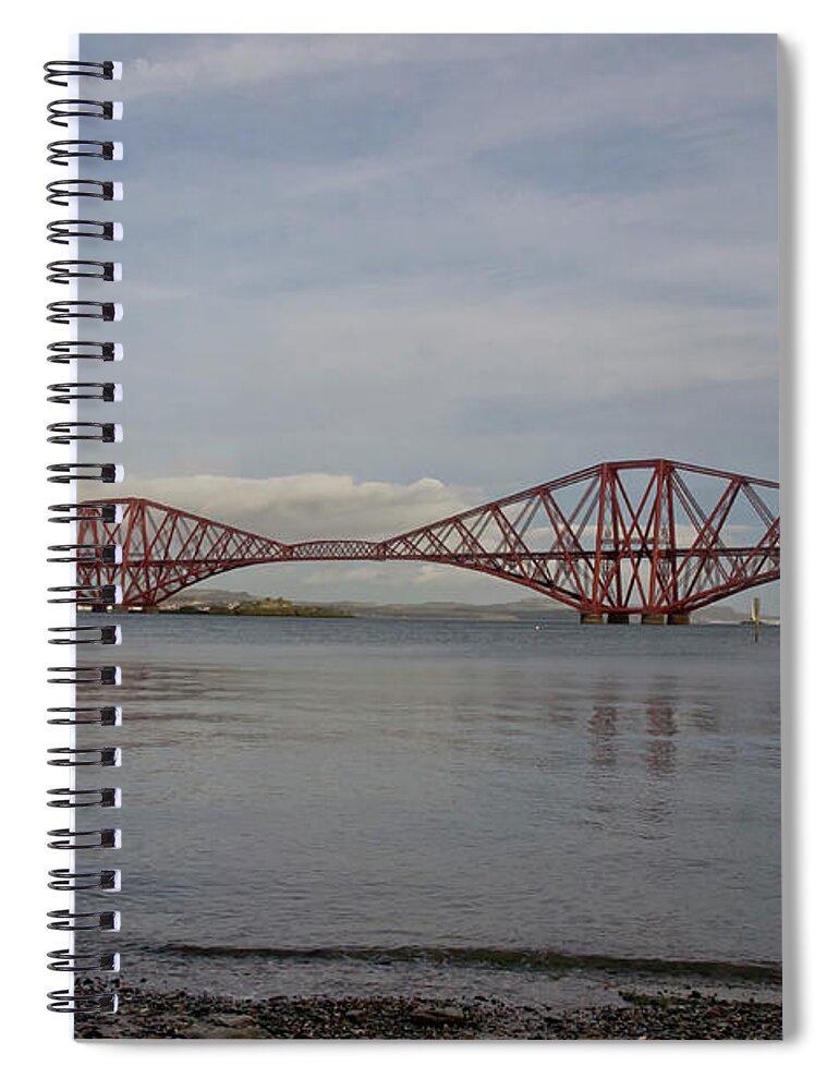 Forth Bridge Spiral Notebook featuring the photograph Forth Rail Bridge by Elena Perelman