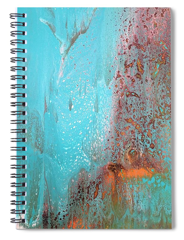 Abstract Spiral Notebook featuring the painting Fortuity by Soraya Silvestri