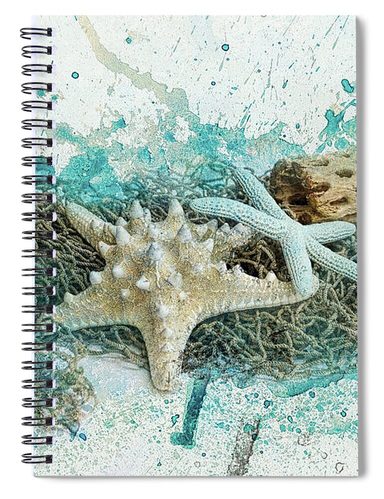 Jai Johnson Spiral Notebook featuring the photograph Found At Sea Beach Still Life Art by Jai Johnson