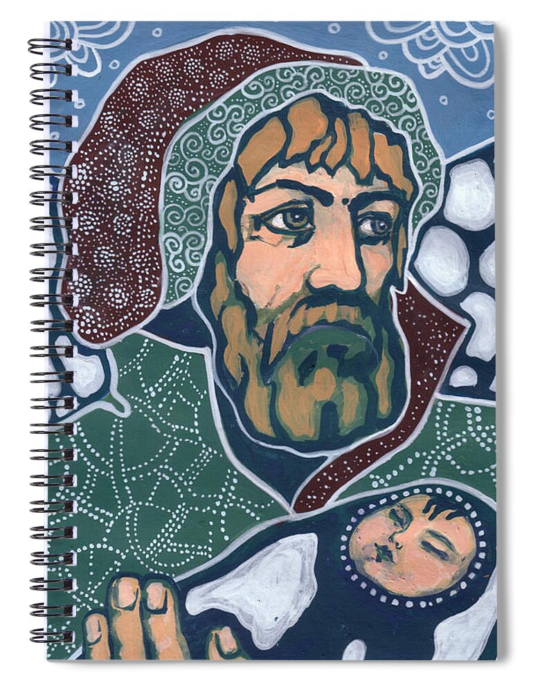 Illustration Spiral Notebook featuring the painting Foundling by Julia Khoroshikh