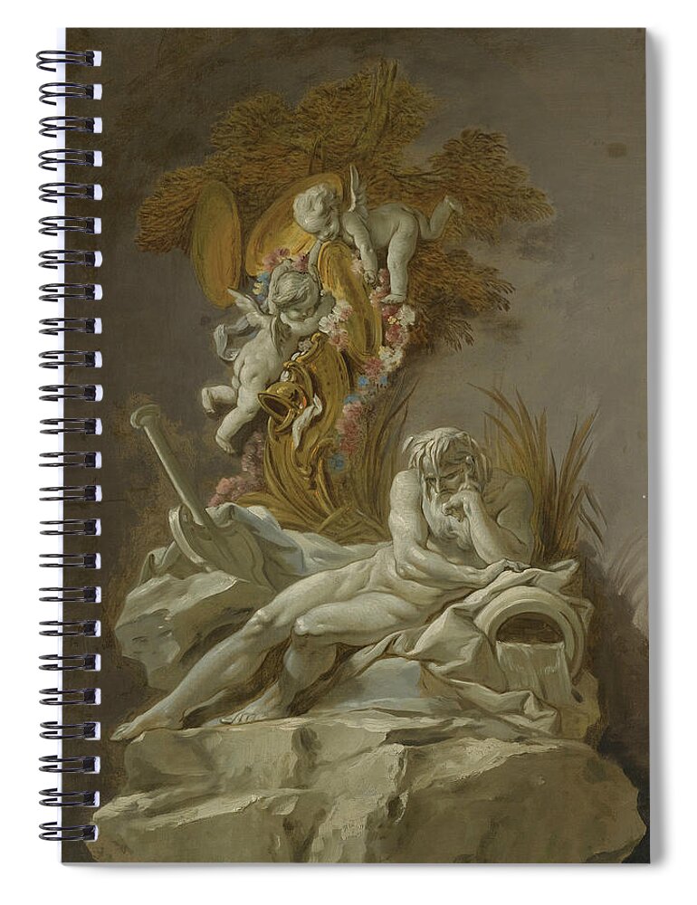 French Artist Spiral Notebook featuring the painting Fountain Study I by Francois Boucher