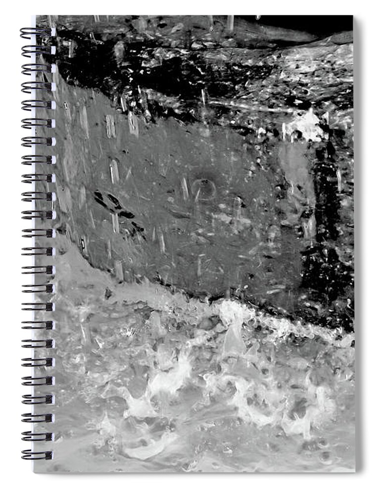 Water Drops Spiral Notebook featuring the photograph Fountain Water Drops by Gina O'Brien