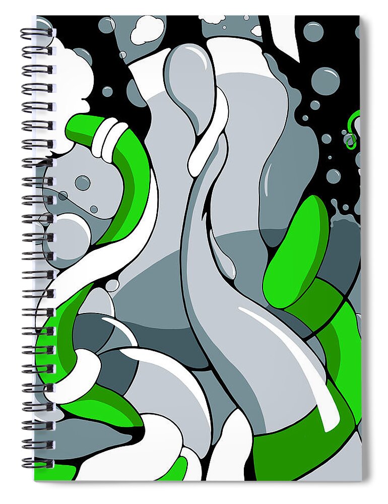 Vines Spiral Notebook featuring the drawing Fountainhead by Craig Tilley