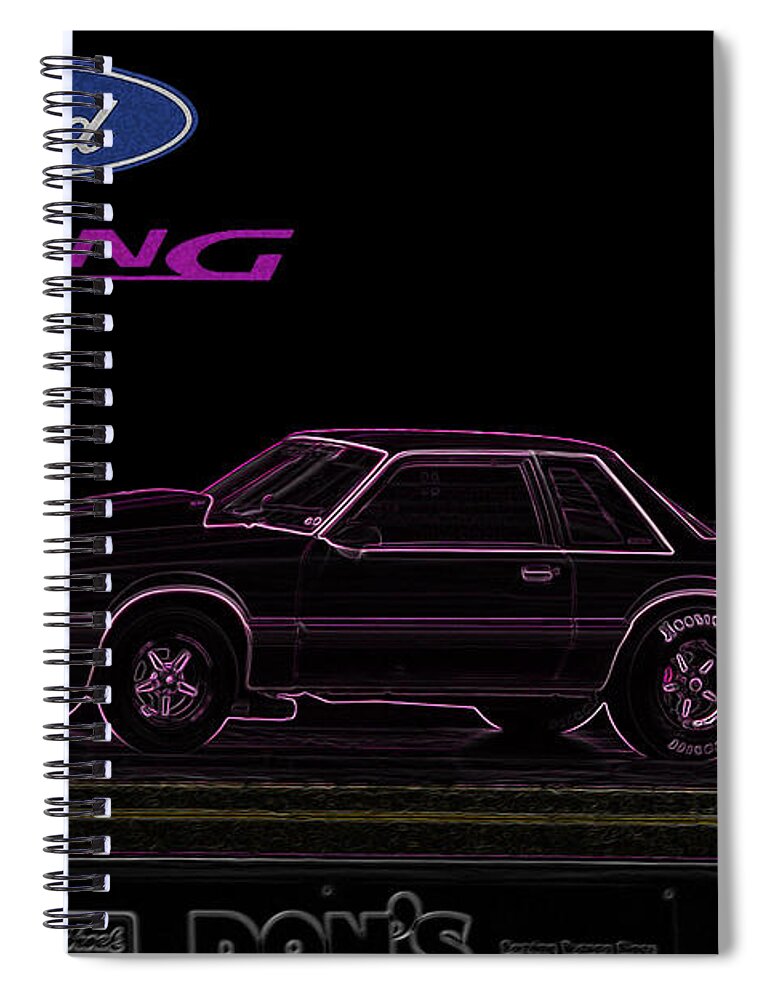 Ford Spiral Notebook featuring the digital art Fox Body by Darrell Foster