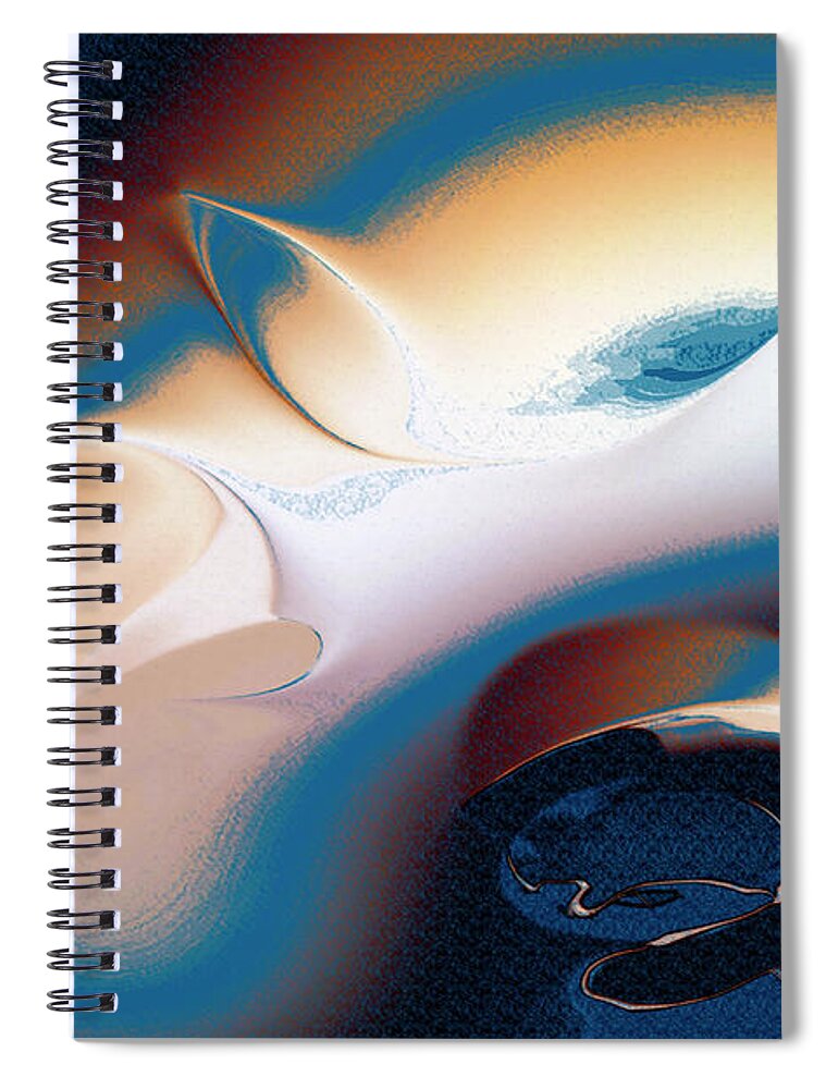 Fragile Spiral Notebook featuring the digital art Fragile by Leo Symon