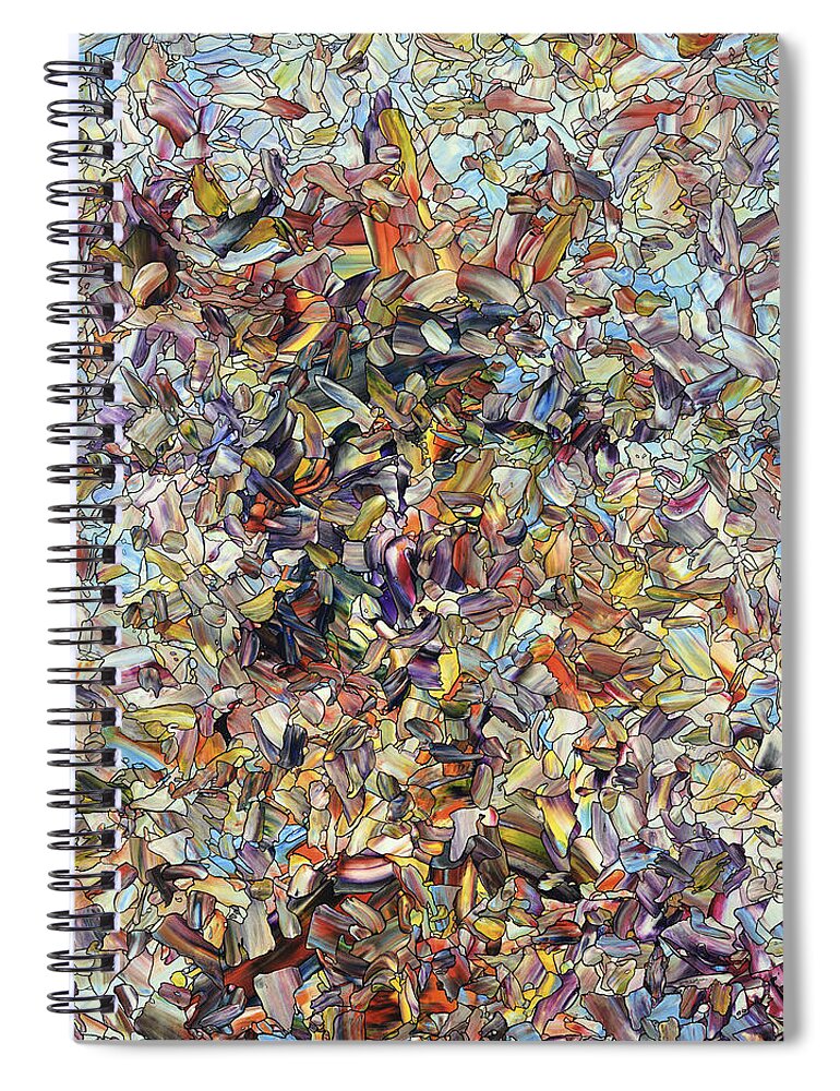 Animal Spiral Notebook featuring the painting Fragmented Horse by James W Johnson