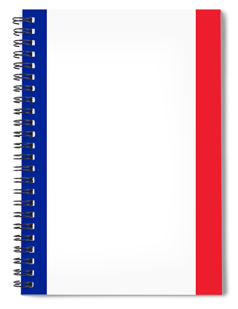 France Spiral Notebook featuring the digital art France Flag by Henrik Lehnerer