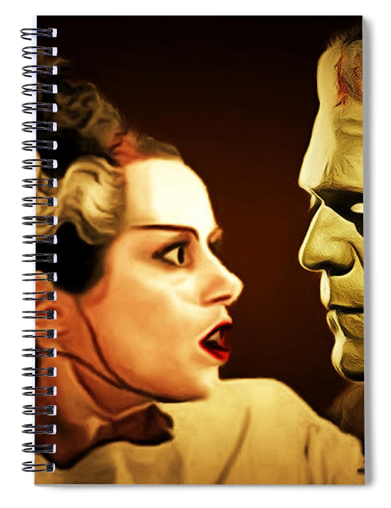 Wingsdomain Spiral Notebook featuring the photograph Frankenstein and The Bride I Have Love In Me The Likes Of Which You Can Scarcely Imagine 20170407 by Wingsdomain Art and Photography
