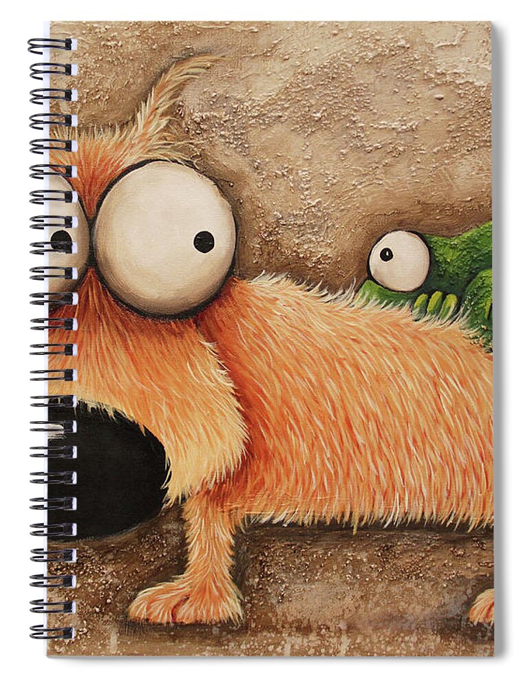 Dog Spiral Notebook featuring the painting Free Loader by Lucia Stewart