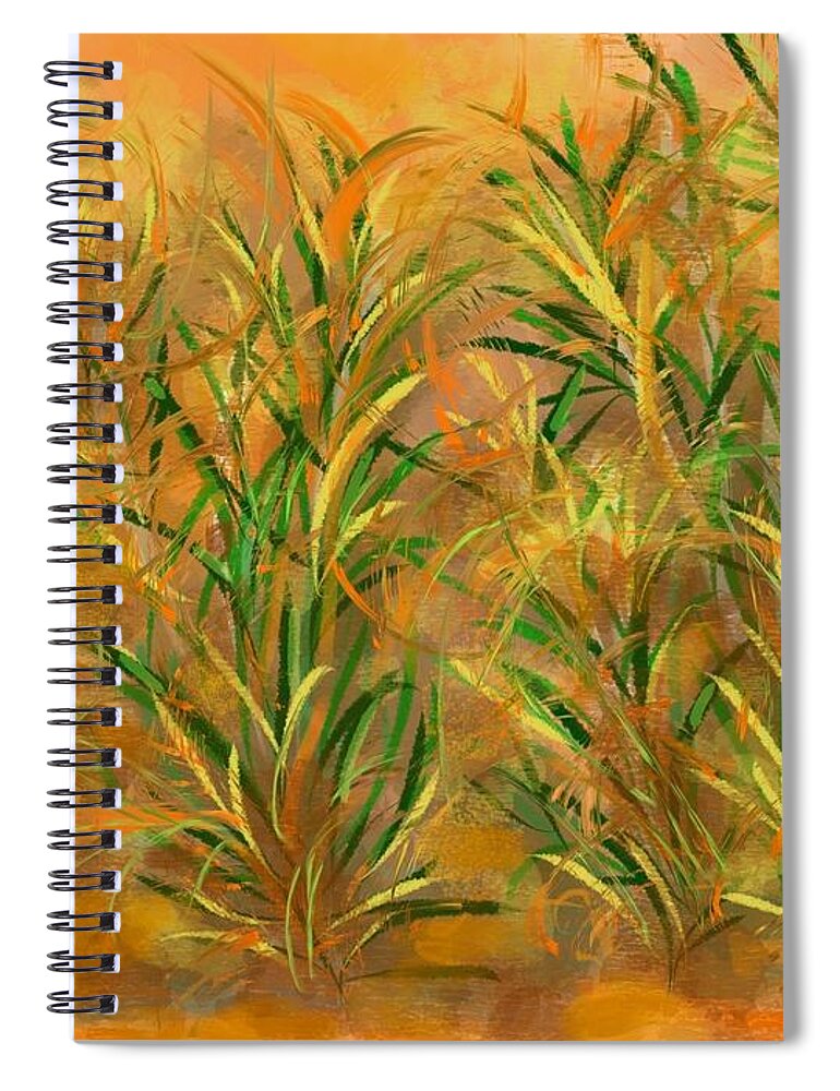 Abstract Spiral Notebook featuring the digital art Free Range Cole Slaw by Sherry Killam