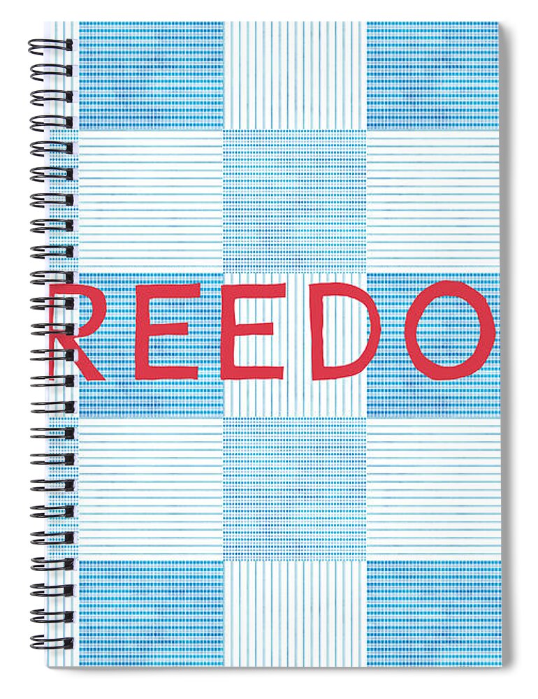 Red White And Blue Spiral Notebook featuring the digital art Freedom Patchwork by Linda Woods