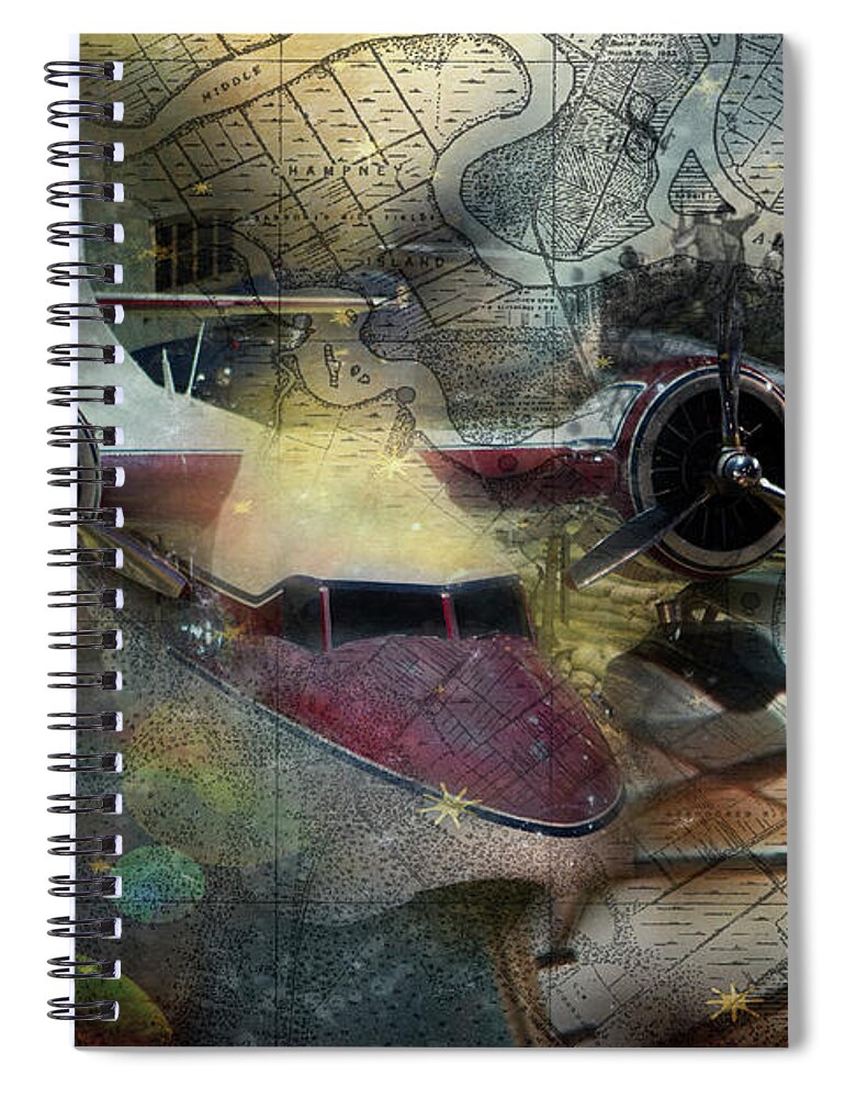 Aircraft Spiral Notebook featuring the photograph Freedom Plane Three by Evie Carrier