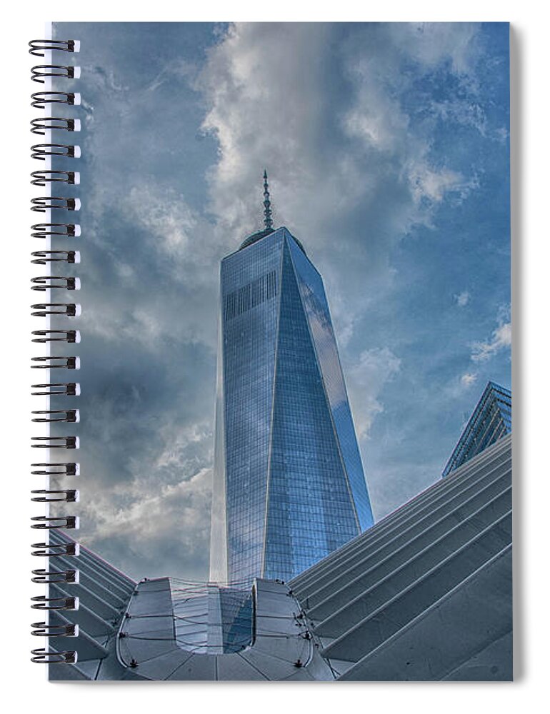  Spiral Notebook featuring the photograph Freedom Tower by Alan Goldberg