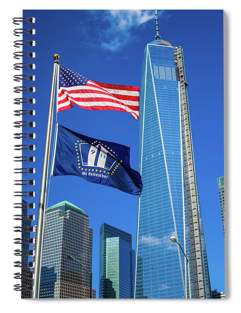 America Spiral Notebook featuring the photograph Freedom Tower by Theodore Jones