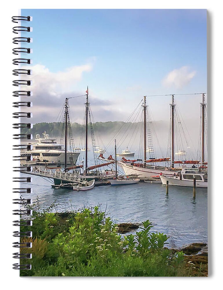 Elizabeth Dow Spiral Notebook featuring the photograph Frenchman's Bay Bar Harbor by Elizabeth Dow